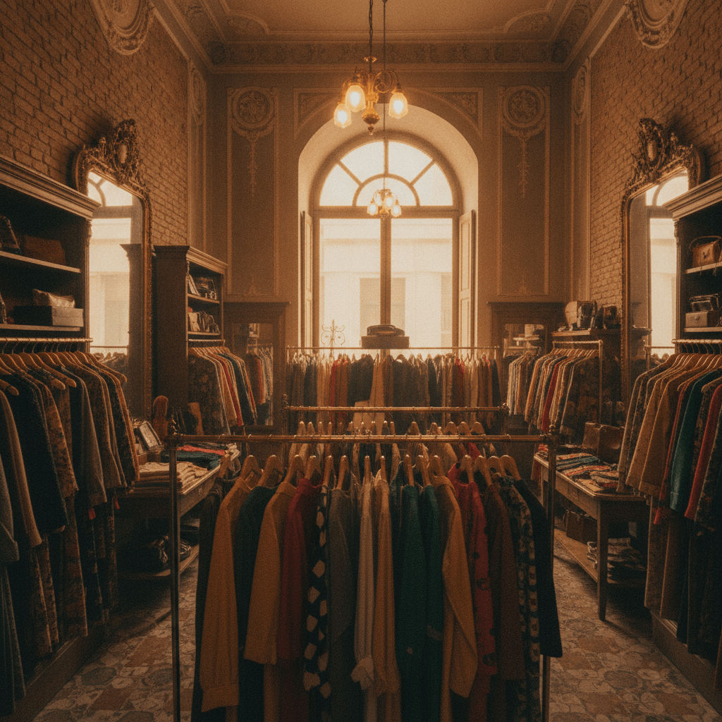 Interno della bottega vintage